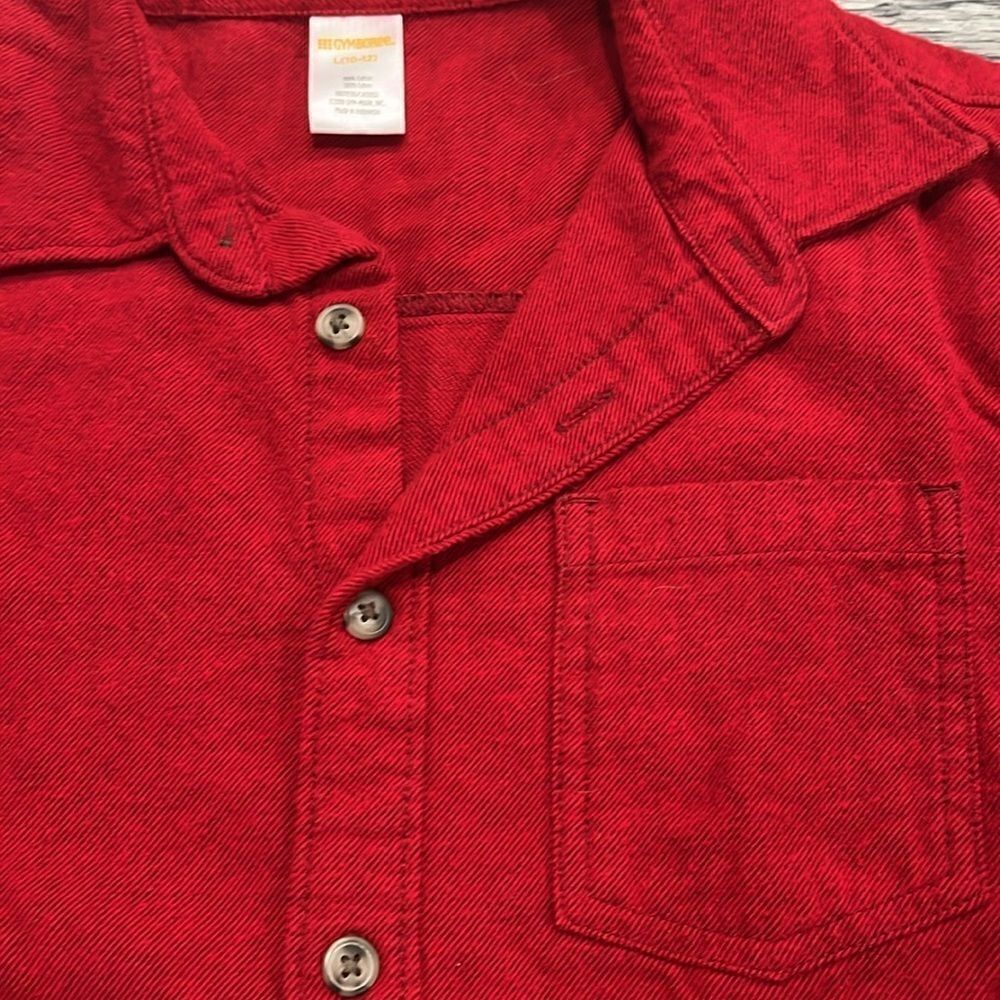 Gumbo’s boys red button up L 8-12 - Picture 2 of 5